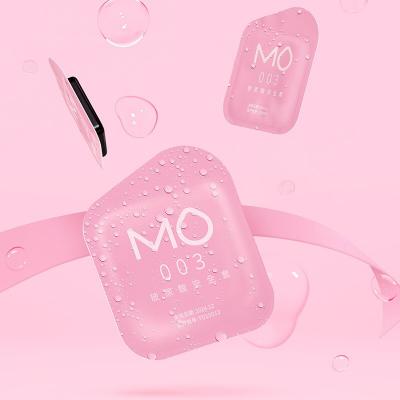 名流MO玻尿酸避孕套003润滑超薄安全套2只装蓝色/粉色随机
